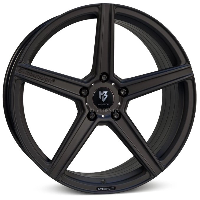 mbDESIGN KV1 S 21x8 ET40 5x114.3 Schwarz Stumpfmatt
