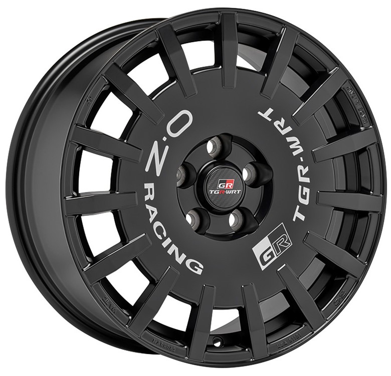 OZ RALLY RACING TGR-WRT 17x7 ET45 5x114.3 Noir Mat + Inscription Argentée