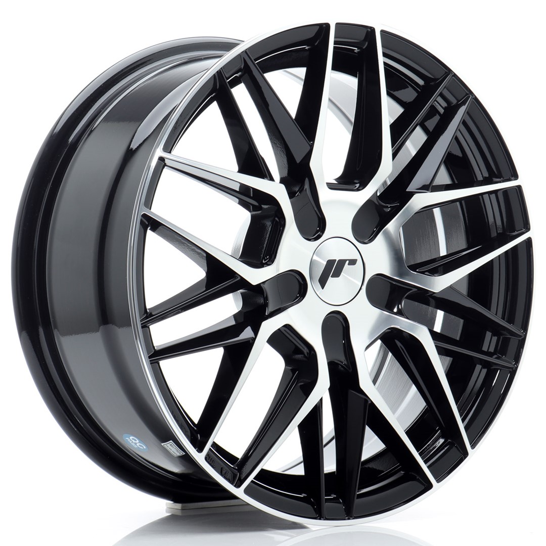 Japan Racing JR28 16x7 ET20-40 Blank Gloss Black Machined Face