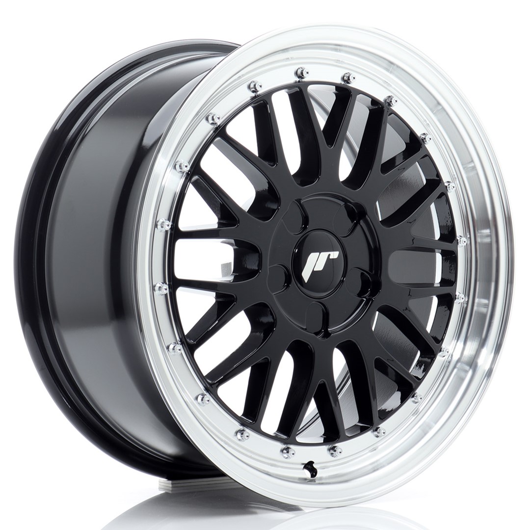 Japan Racing JR23 17x8 ET20-45 Blank (5H) Gloss Black Machined Lip