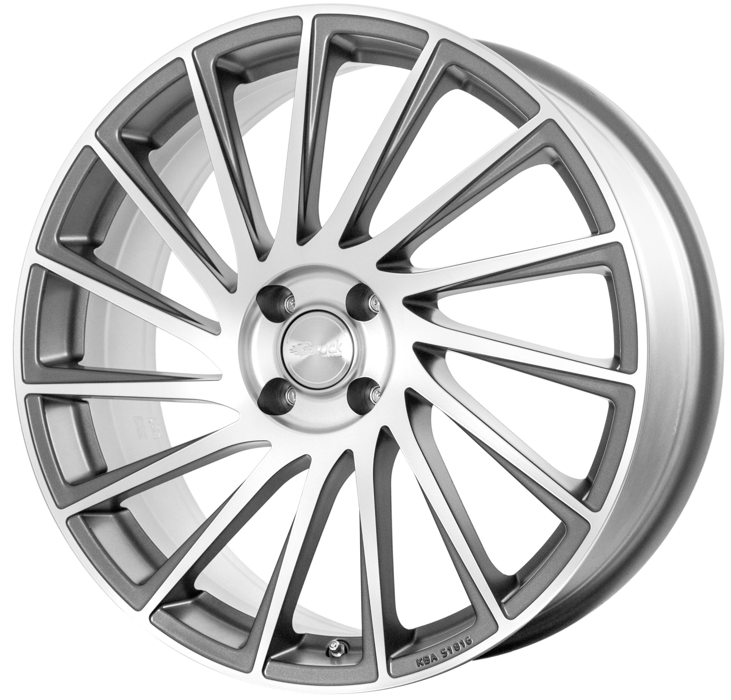 Brock B39 18x7.5 ET45 4x100 Ferric Grey Voll-Poliert (FGVP)