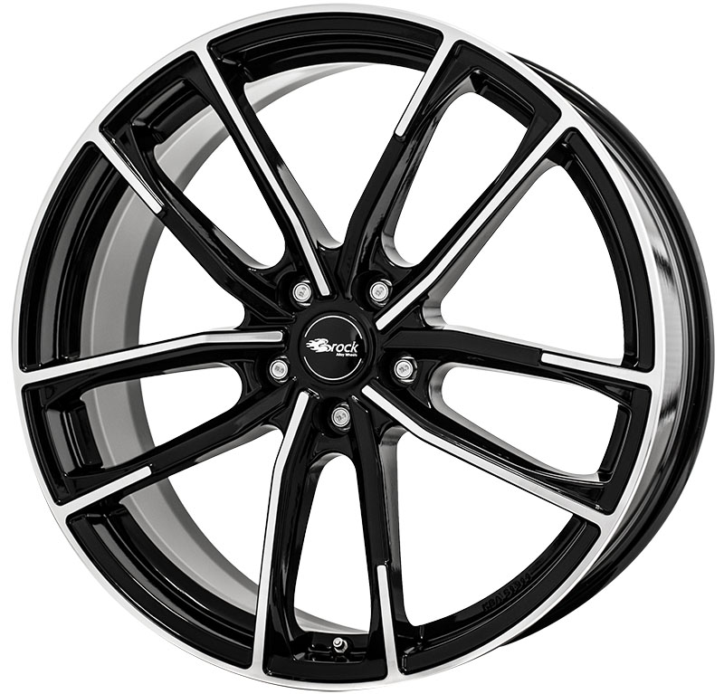 Brock B38 18x8 ET33 5x110 Noir Brillant Poli (SGVP)