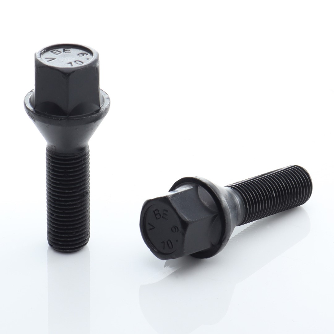 Bulloni ruota neri Set 10pz. 33mm 14x1.5 HEX 17