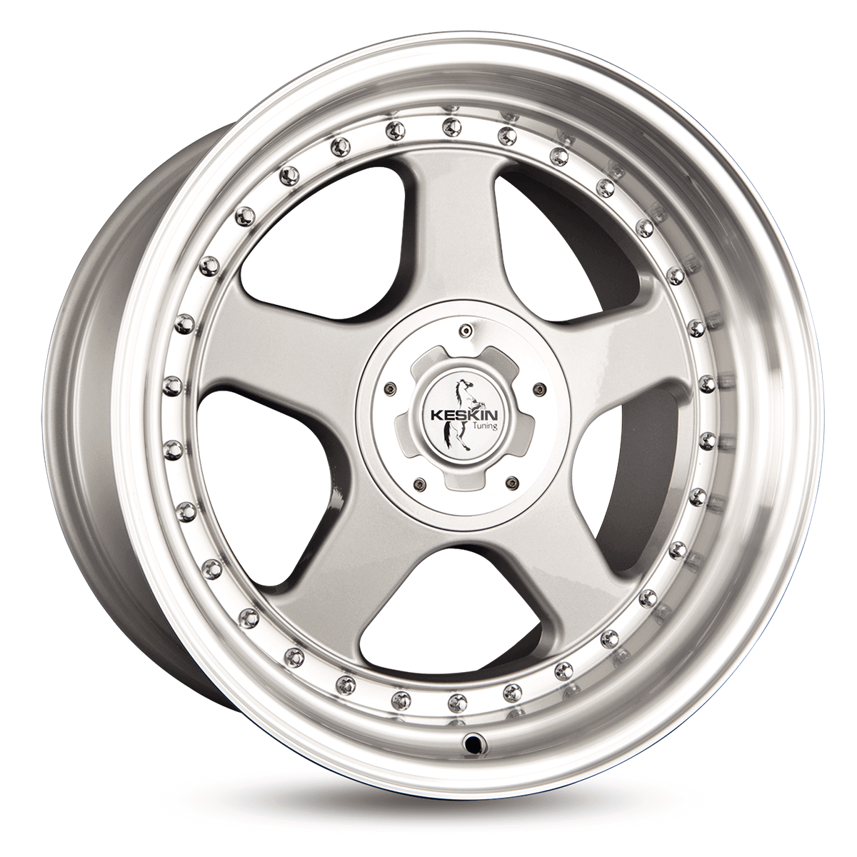 Keskin KT1 18x8.5 ET35 5x112/120 Silver Lip Polish
