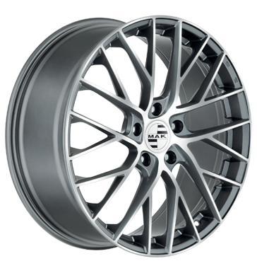 MAK MONACO 20x8.5 ET57 5x130 Gun Met Mirror Face