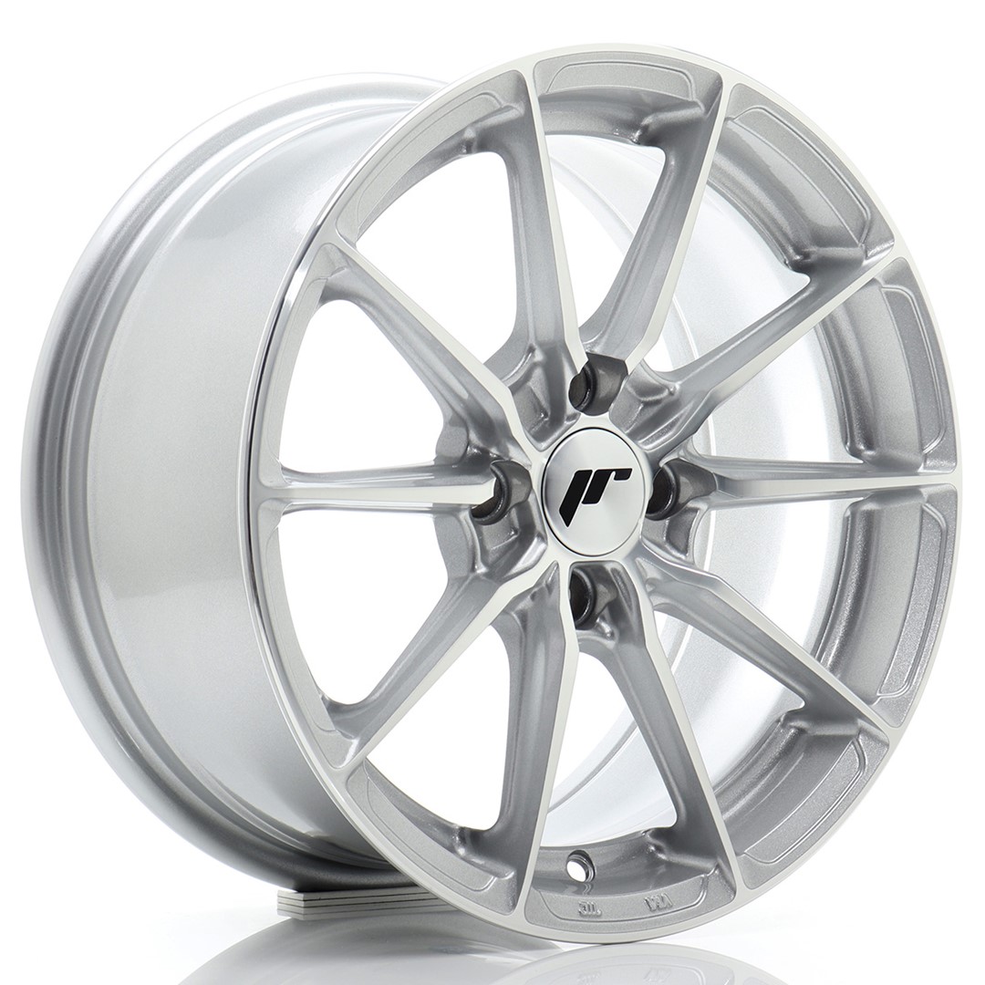 Japan Racing JR37 15x7 ET38 4x100 Silver Machined Face