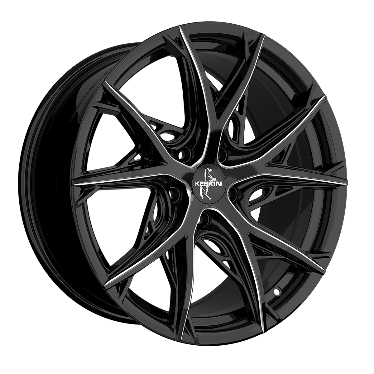 Keskin KT24C 19x8.5 ET30 5x112 Black Secret Diamond