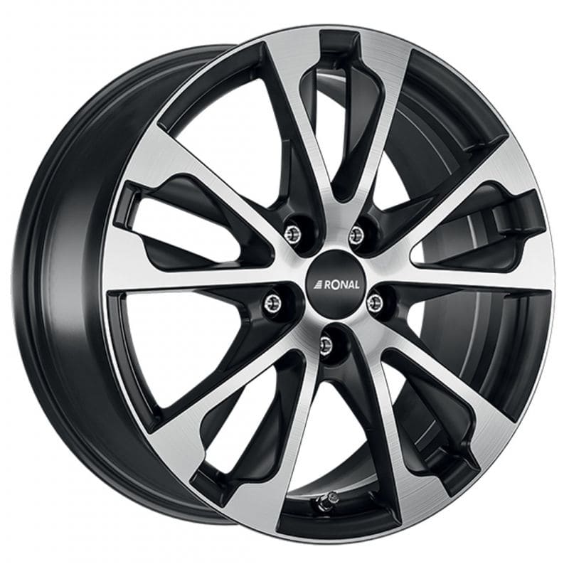 Ronal R61 in Jetblack Matt Frontpoliert Farbe