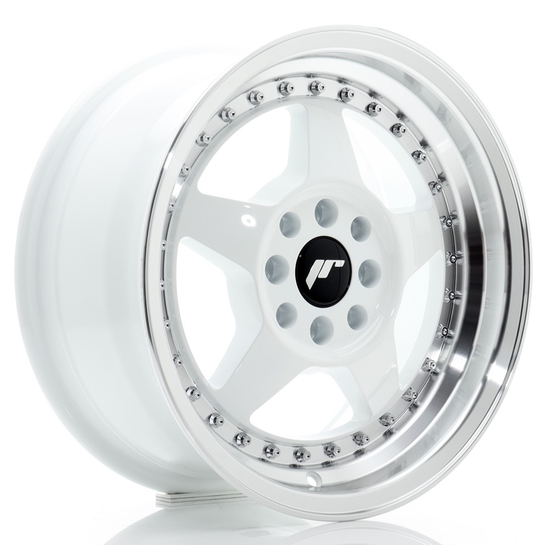 Japan Racing JR6 15x7 ET25 4x100/108 Blanc Bord Usiné