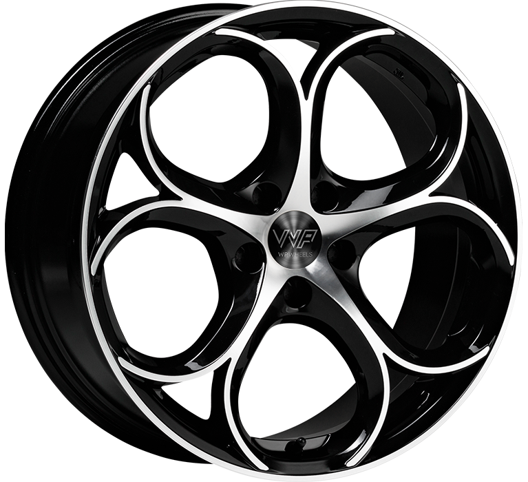 WP Wheels 049 18x8 ET30 5x110 Glanz-Schwarz Frontpoliert