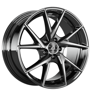 Alutec ADX.01 20x8.5 ET50 5x114.3 Diamant Schwarz Frontpoliert