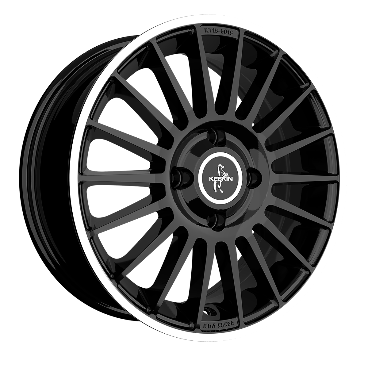Keskin KT15 16x7 ET35 4x100 Black Lip Polish