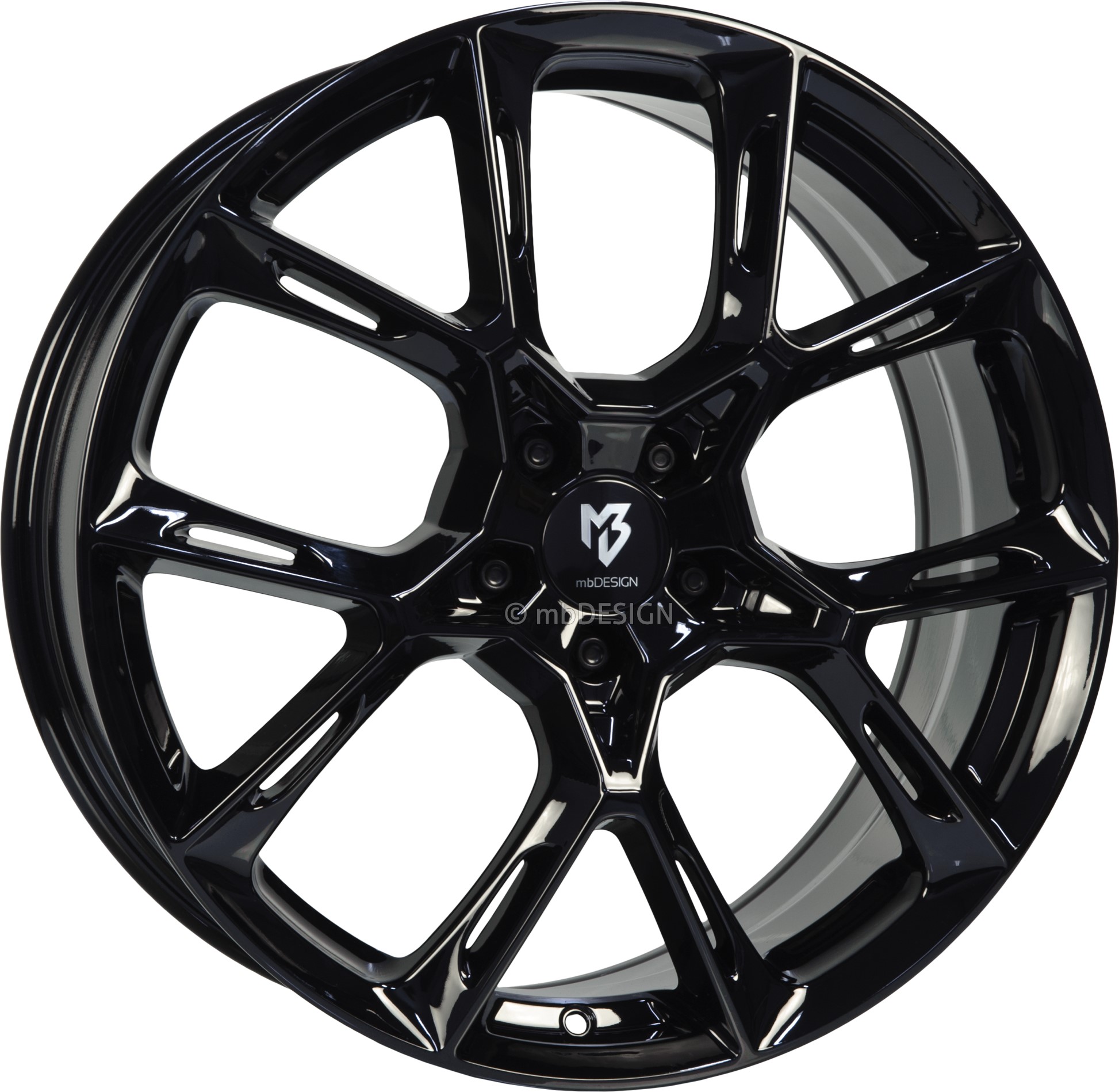 mbDESIGN KX1 20x8.5 ET45 5x112 Noir Brillant
