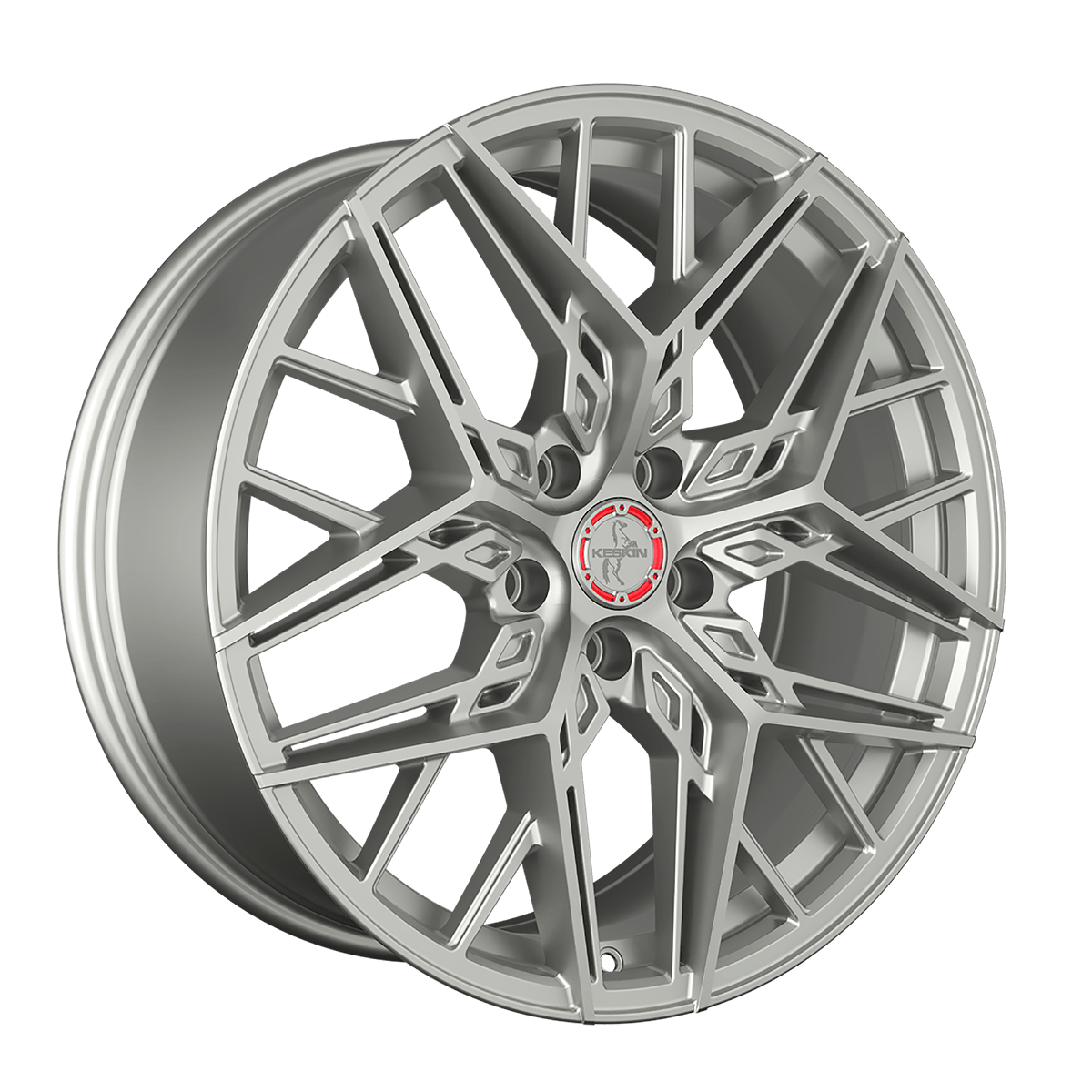 Keskin KT25 18x8 ET29.9 5x112 Argento Verniciato