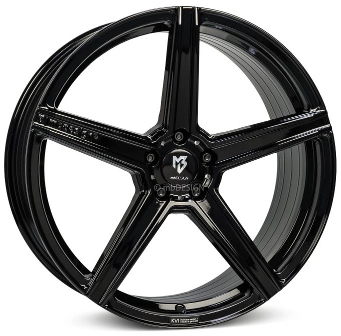 mbDESIGN KV1 S 20x9.5 ET30 5x112 Schwarz Glänzend