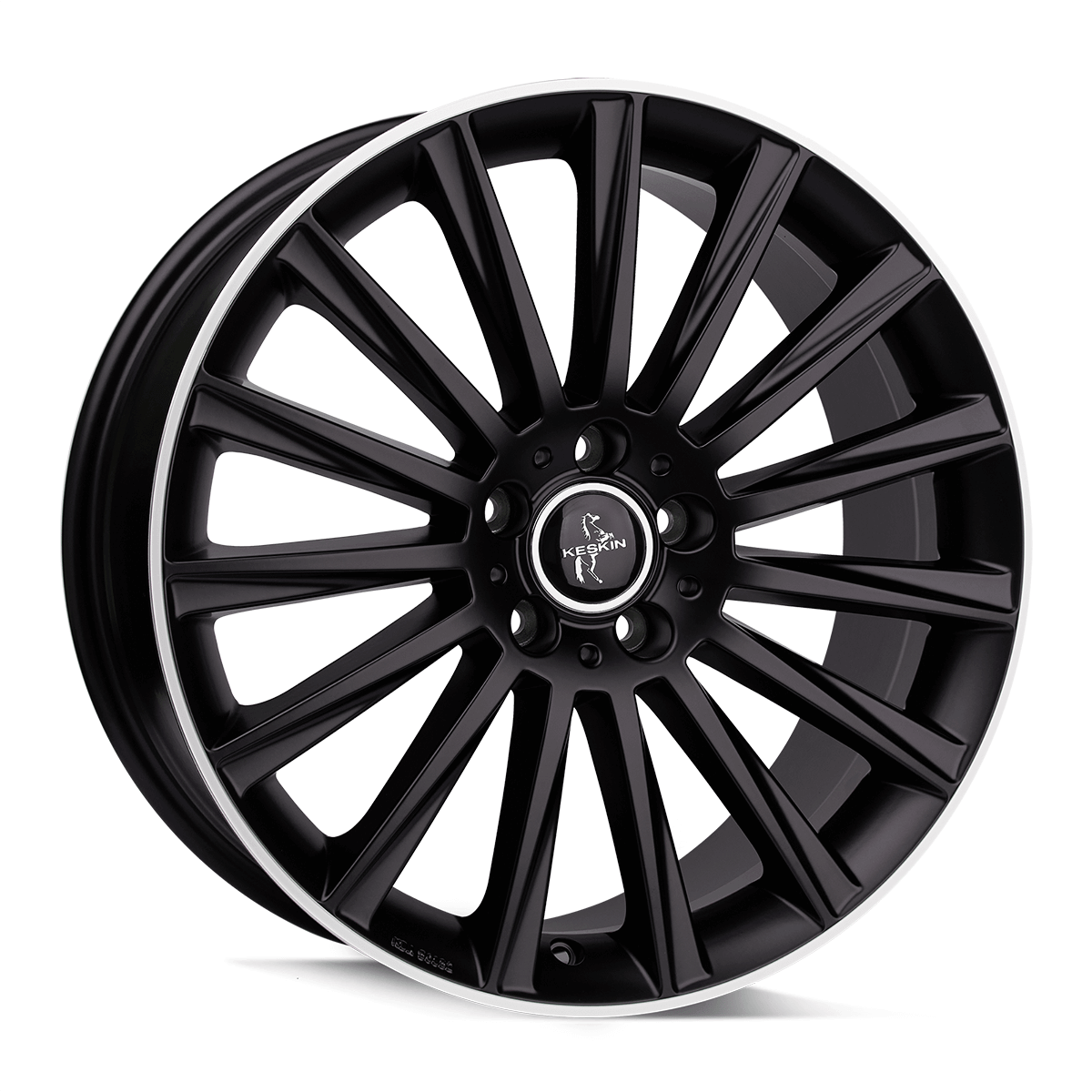Keskin KT18 22x10 ET58 5x130 Matt Black Lip Polish