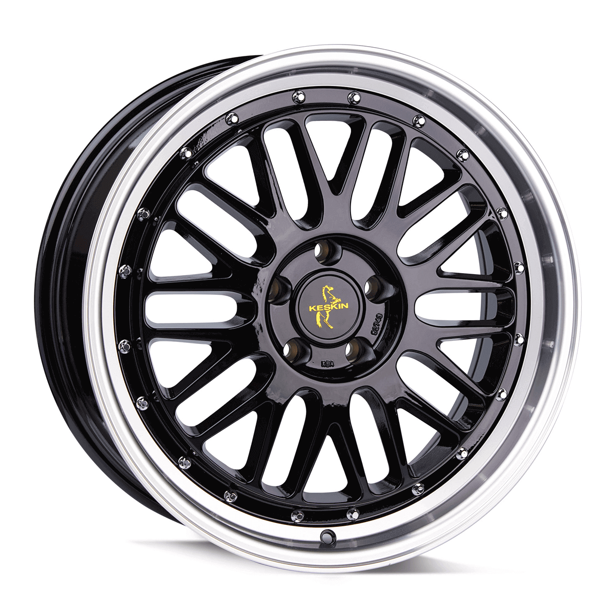 Keskin KT22 19x8.5 ET40 5x114.3 Black Lip Polish
