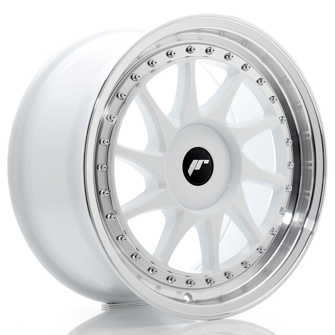 Japan Racing JR26 17x8 ET20-35 Blank White Machined Lip
