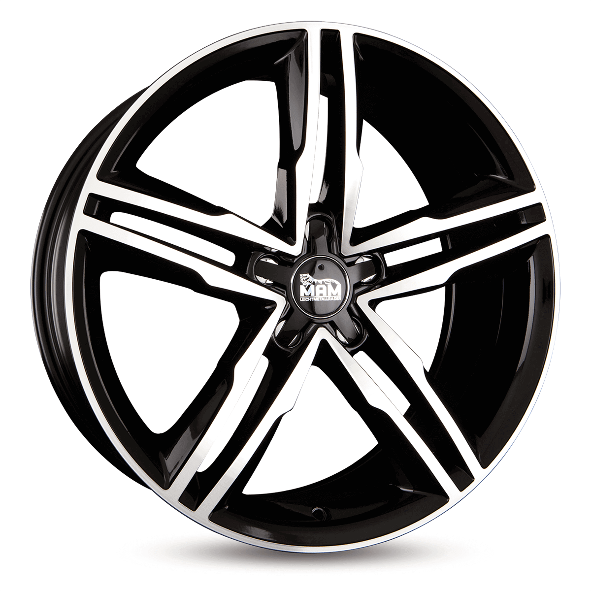 MAM Felgen A1 18x8 ET44 5x112 Black Front Polish
