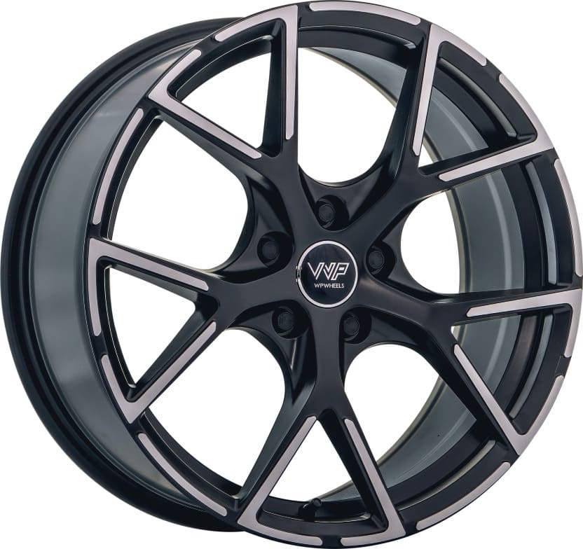 WP Wheels 228 in Matt Schwarz Randpoliert Farbe