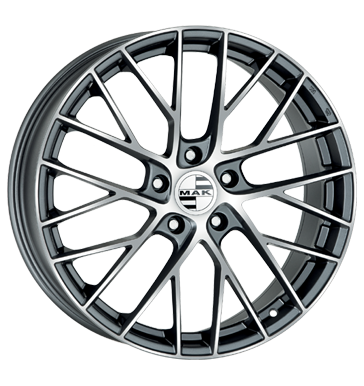 MAK MONACO-D 20x11 ET66 5x130 Gun Met Mirror Face