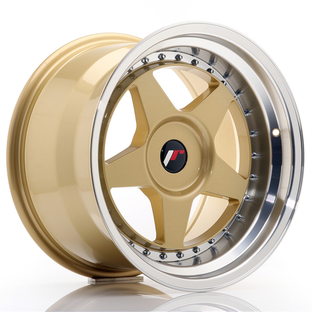 Japan Racing JR6 17x8 ET20-35 (5H) Blank Gold Machined Lip
