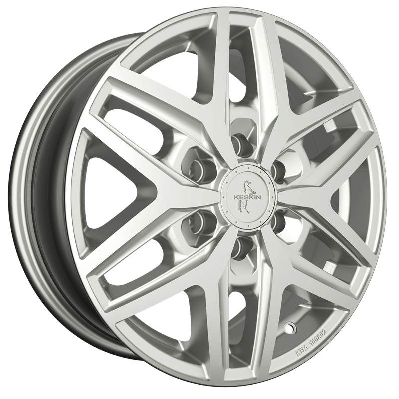 Keskin KT C1-6L 16x6.5 ET49 6x120 Argento Verniciato