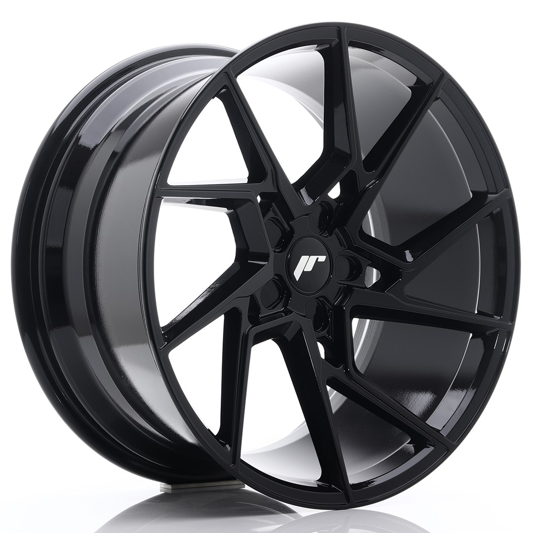 Japan Racing JR33 20x10 ET20-40 Noir Brillant (ET et entraxe sélectionnables librement)