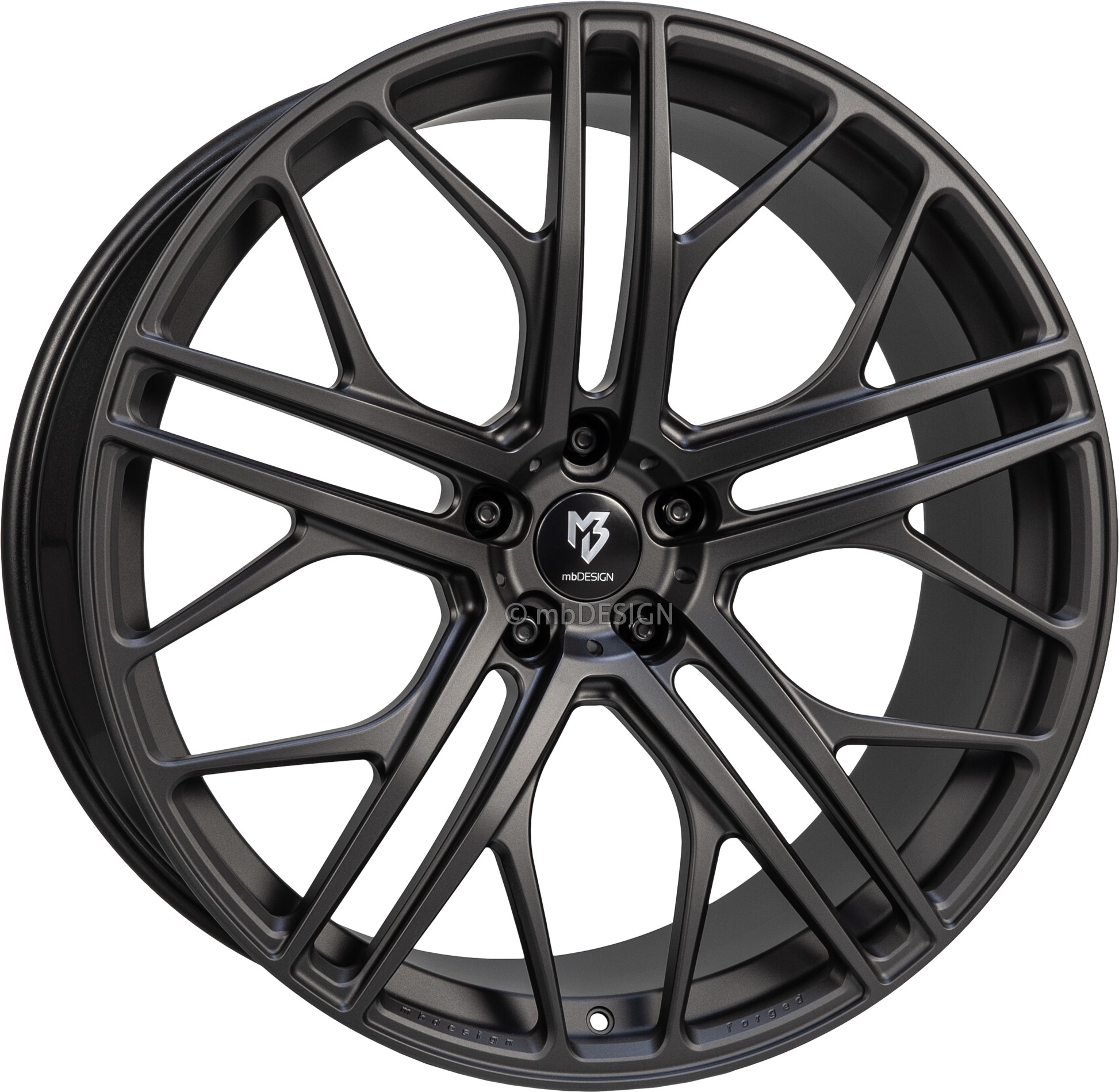 mbDESIGN SF1 24x12 ET40 5x130 Schwarz Stumpfmatt