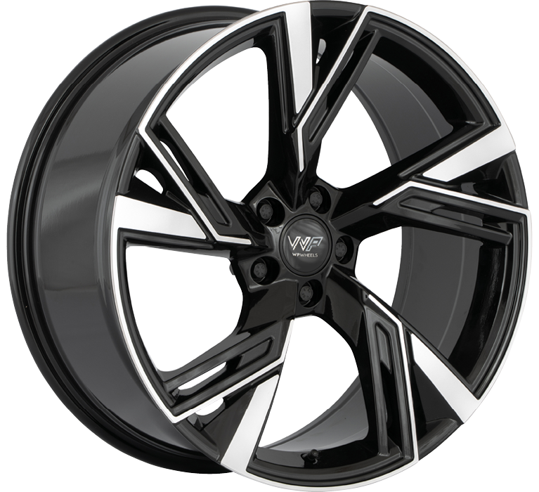WP Wheels 688 18x8 ET28 5x112 Glanz-Schwarz Frontpoliert