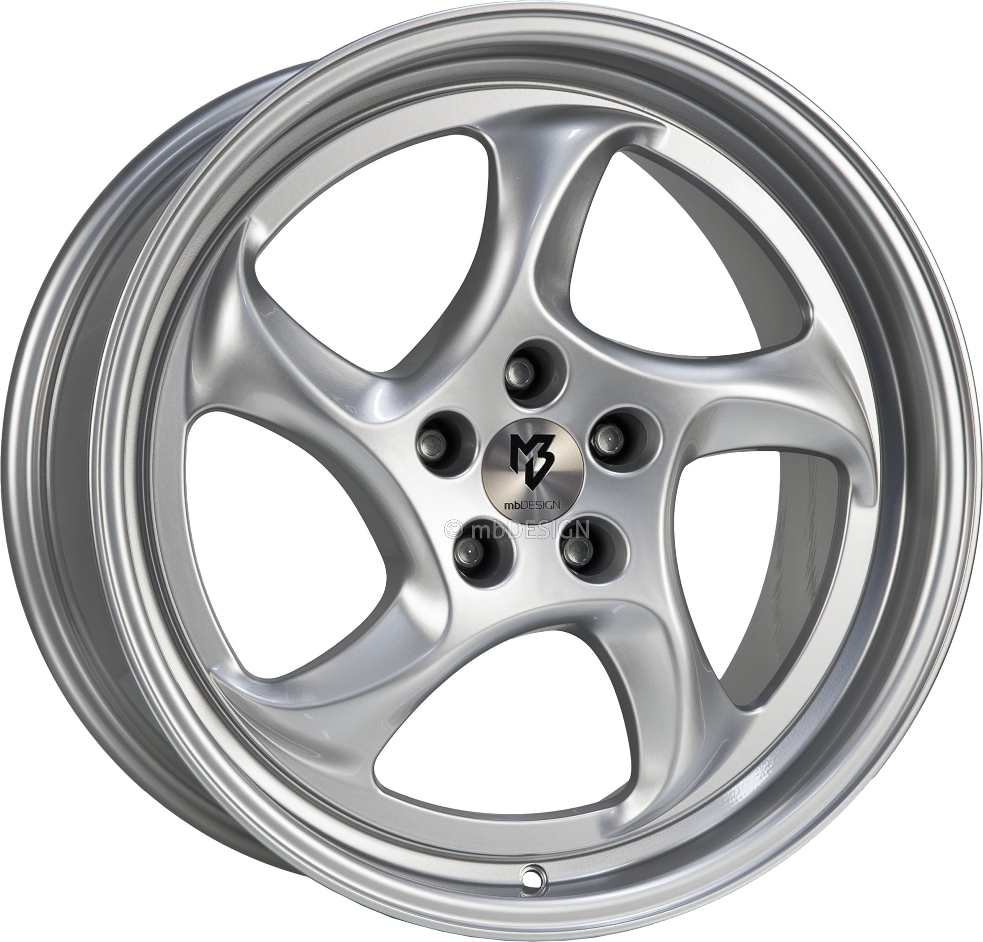 mbDESIGN TURBO 19x9 ET42 5x114.3 Silver Gloss