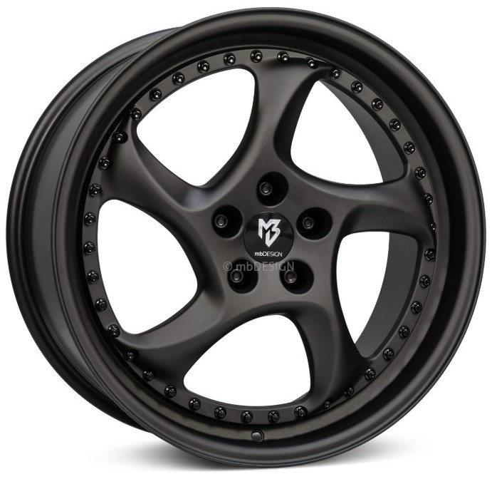 mbDESIGN TURBO S 19x9 ET42 5x108 Schwarz Stumpfmatt