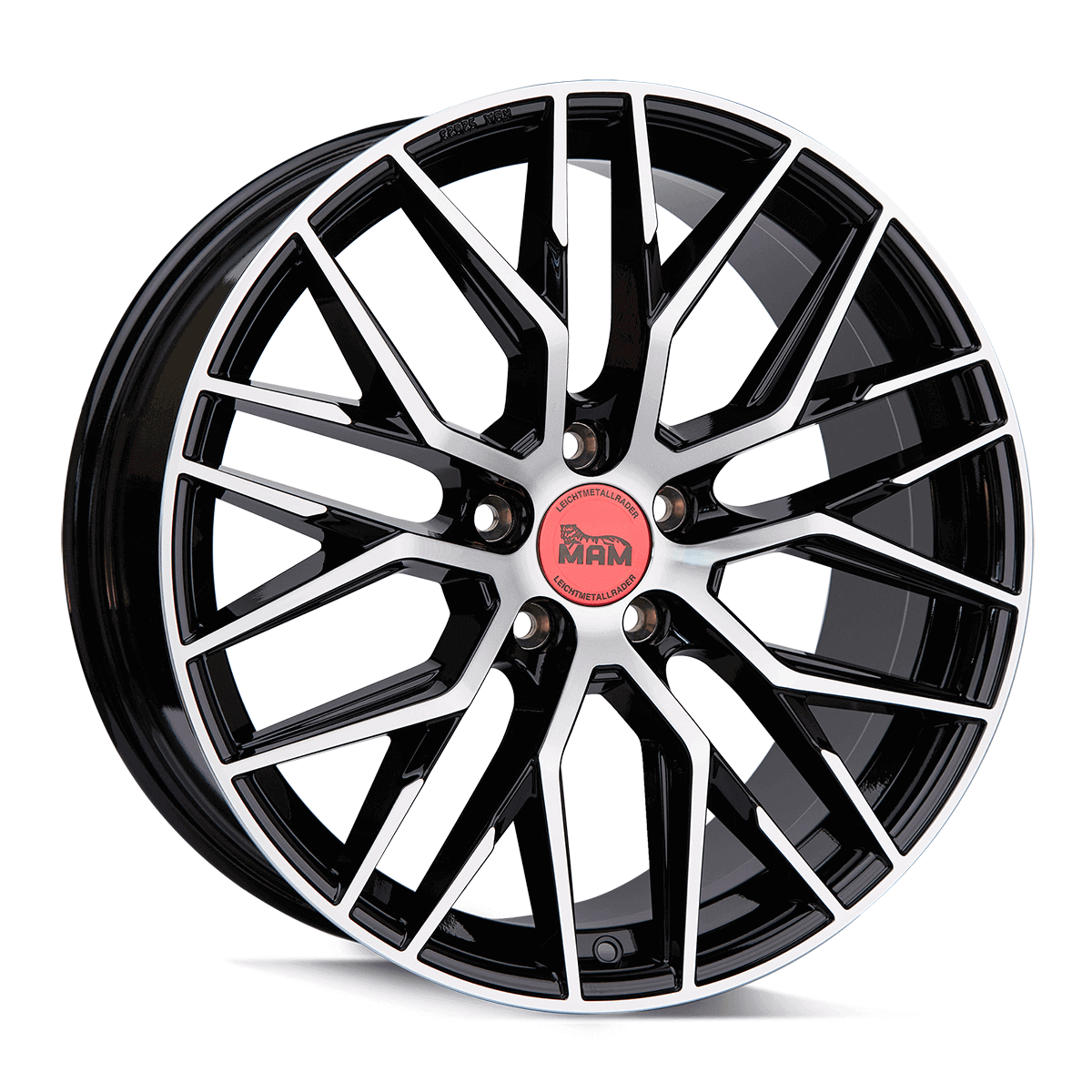 MAM Felgen RS4 20X8.5 ET35 5X120 BLACK FRONT POLISH