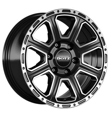 Dotz 4x4 KALAHARI DARK 18x8 ET30 6x139.7 Noir Poli