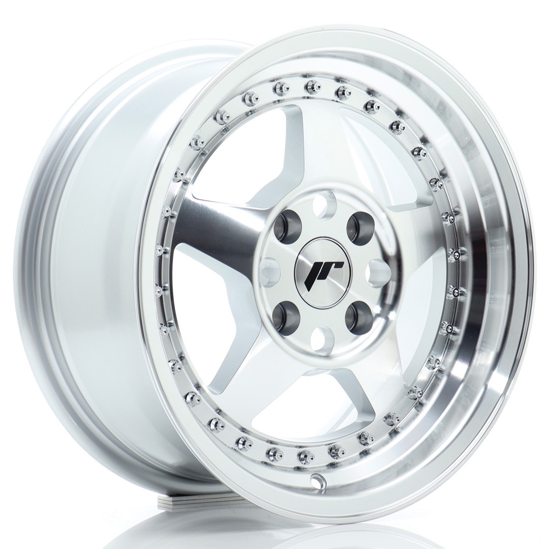 Japan Racing JR6 15x7 ET25 4x108 Silver Machined Face