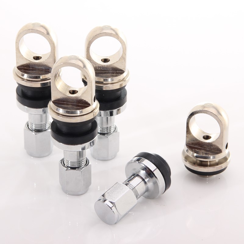 DM Autoteile - Set Da 4 Tappi Per Valvole Pneumatici In Alluminio Anodizzato Con Guarnizione - Multicolore