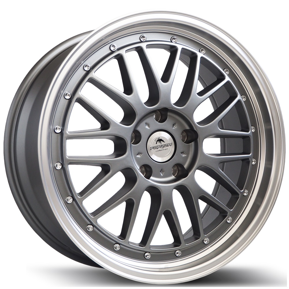 Forzza Wheels BRAVE 19x8.5 ET35 5x112 Grey Matt Lip Machined