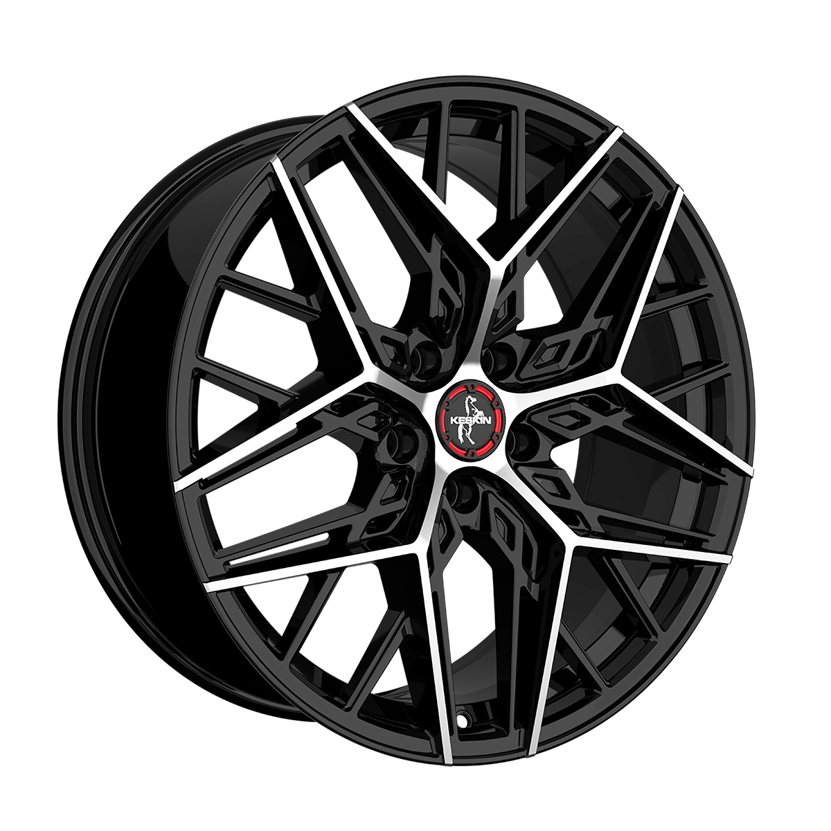 Keskin KT25 20x8.5 ET40 5x108 Black Front Polish