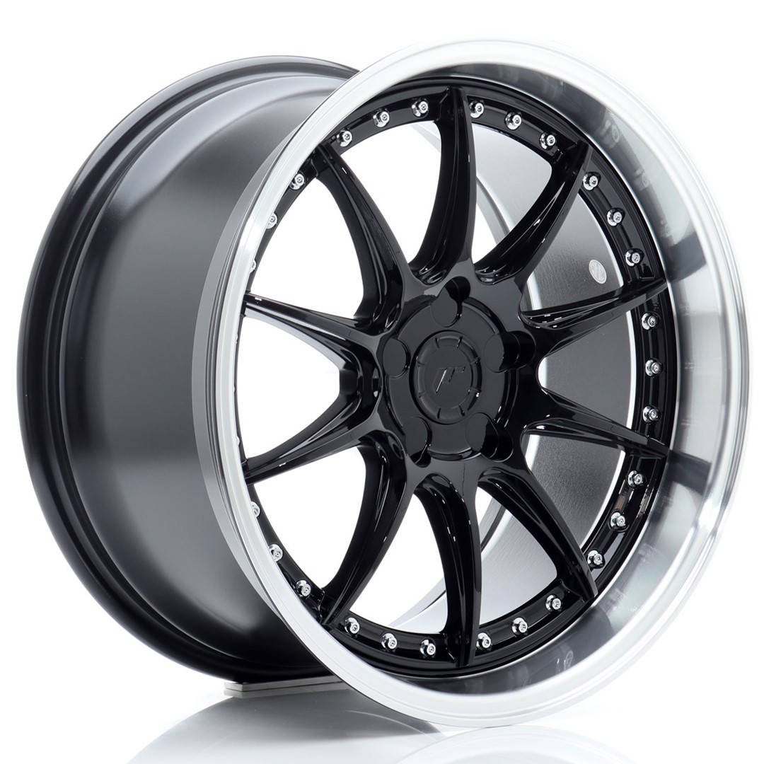Japan Racing JR41 18x9.5 ET15-35 Blank (5H) Gloss Black Machined Lip
