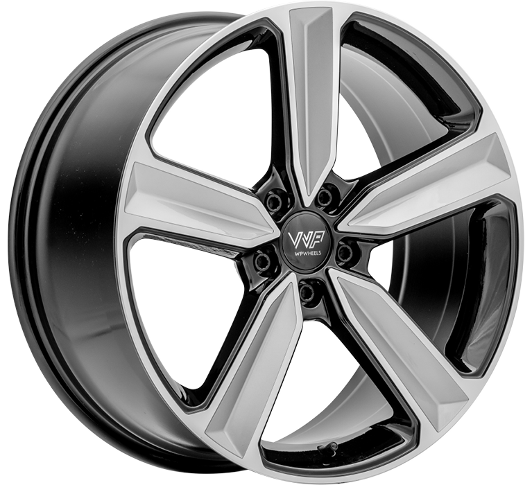 WP Wheels 539 19x8.5 ET40 5x112 Noir Brillant Poli Face Avant