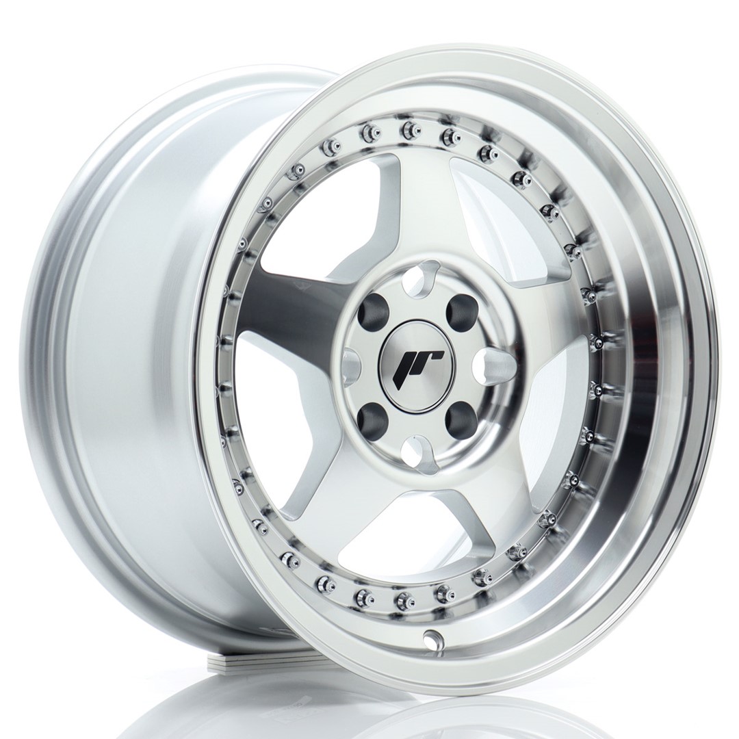 Japan Racing JR6 15x8 ET5 4x100 Silver Machined Face