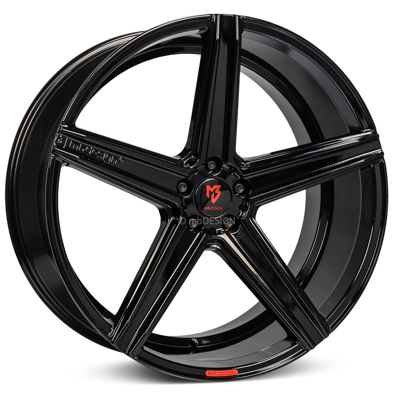 mbDESIGN KV1 22x10 ET35 5x127 Schwarz Glänzend