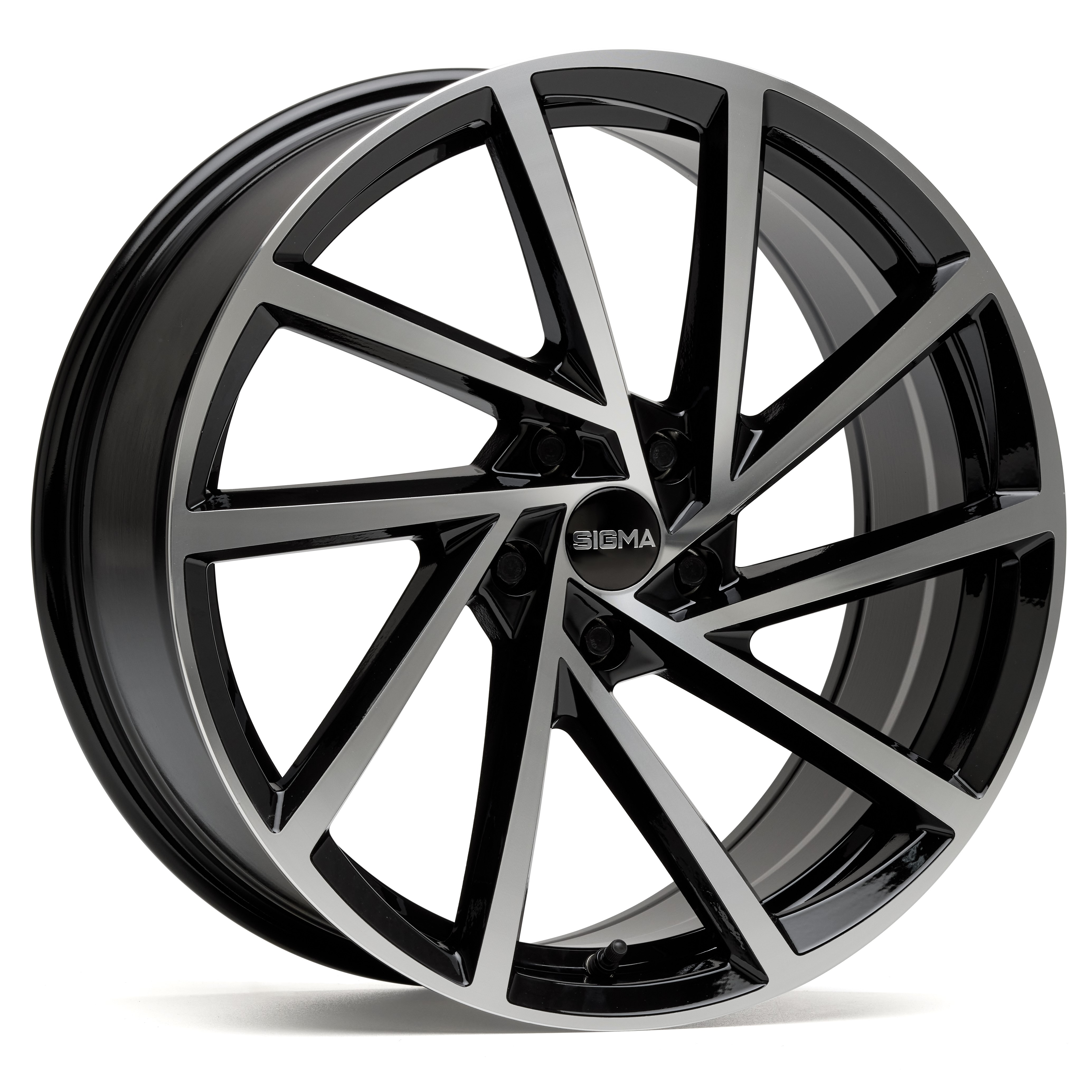 Sigma 992 19x8 ET45 5x112 Noir brillant Poli