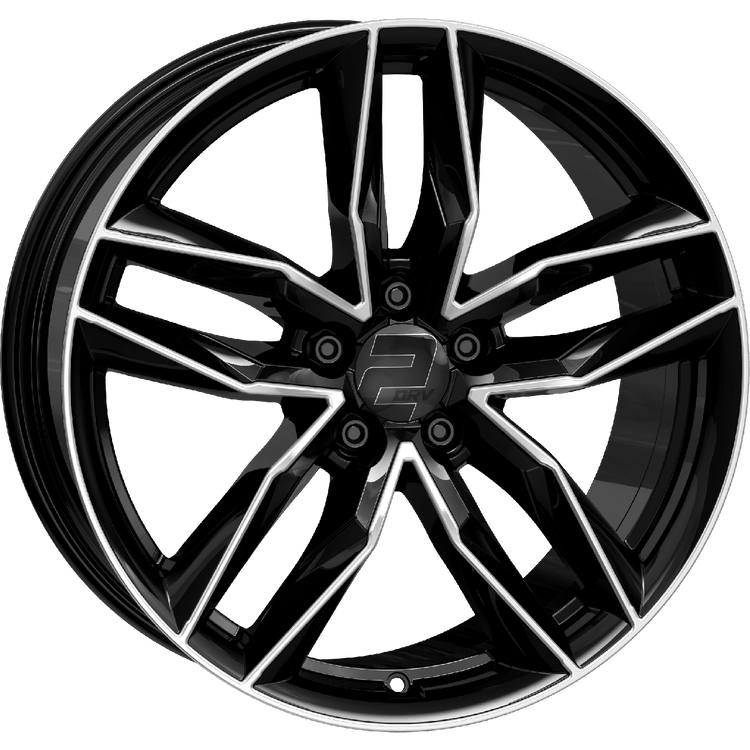 2DRV WH40 19x8.5 ET38 5x112 Schwarz Hochglanzpoliert