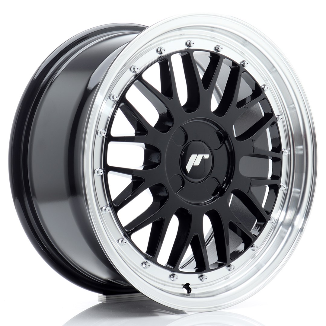 Japan Racing JR23 17x7.5 ET20-40 Blank (4H) Gloss Black Machined Lip