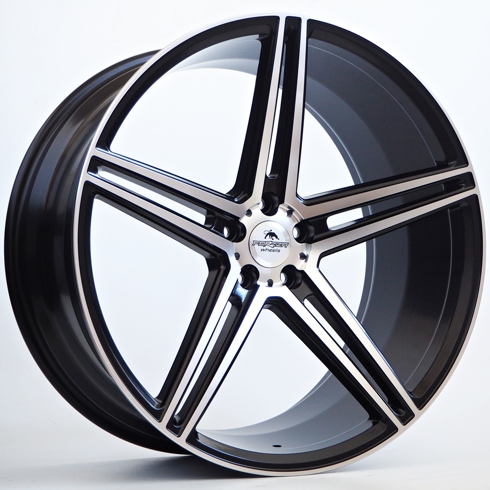 Jantes Forzza BOSAN 22x10.5 ET38 5x112 Noir Mat Face Usinée