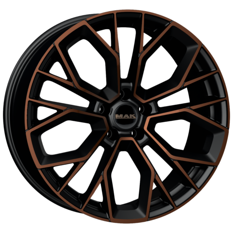 MAK STILO-D 21x10 ET38 5x112 Black &amp; Bronze
