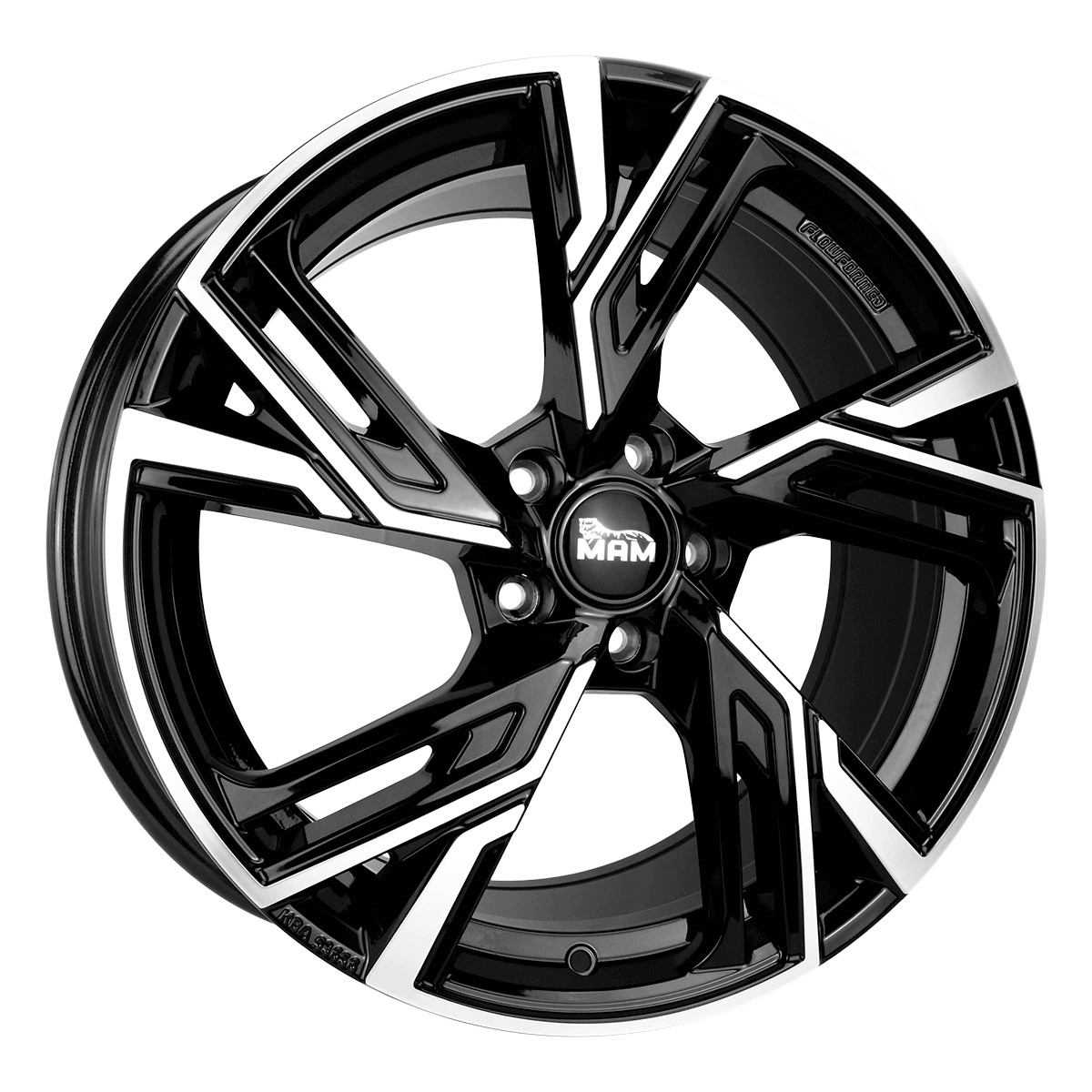 MAM Felgen RS5 18x8 ET30 5x112 Black Front Polish