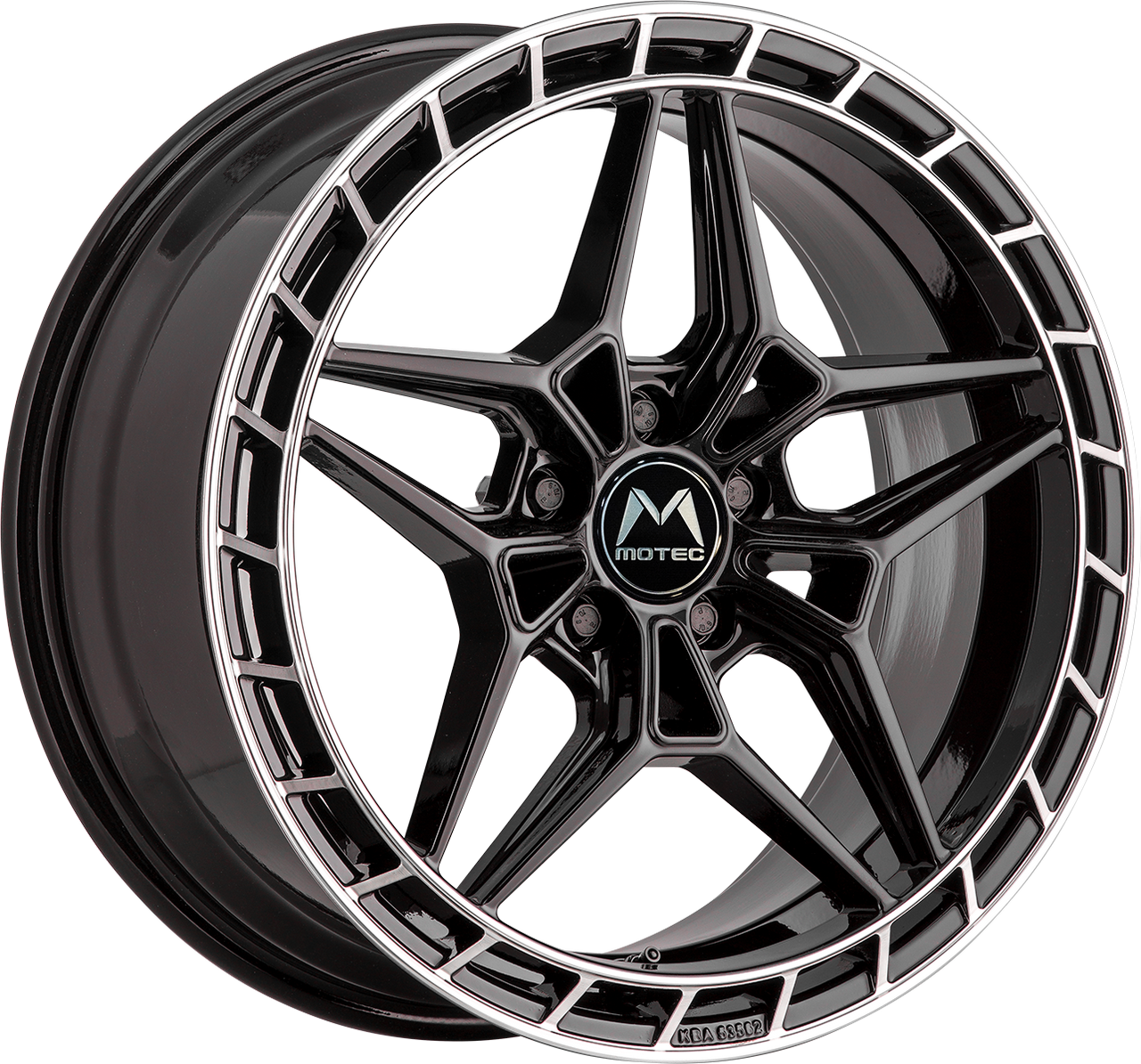 Motec MCT16-FUTURA 19x8.5 ET45 5x112 Gloss Black Polished Lip