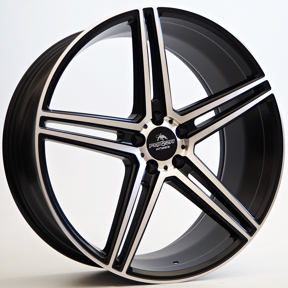 Forzza Wheels BOSAN 21x9 ET25 5x112 Black Matt Face Machined